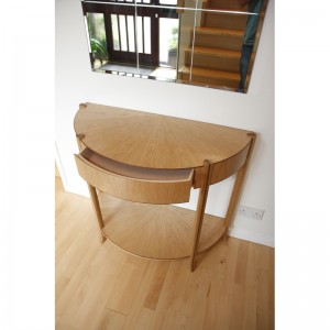Bespoke oak and walnut table by Mark Williamson Furniture
