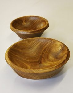 Turned bowls in Oak - handmade Christmas present